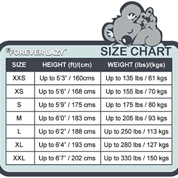 Forever Lazy Footed Adult Onesies, Unisex One-Piece Pajama Jumpsuits - Picture 4 of 5